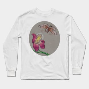 Battery Bug with Edison Bulb Orchid Long Sleeve T-Shirt